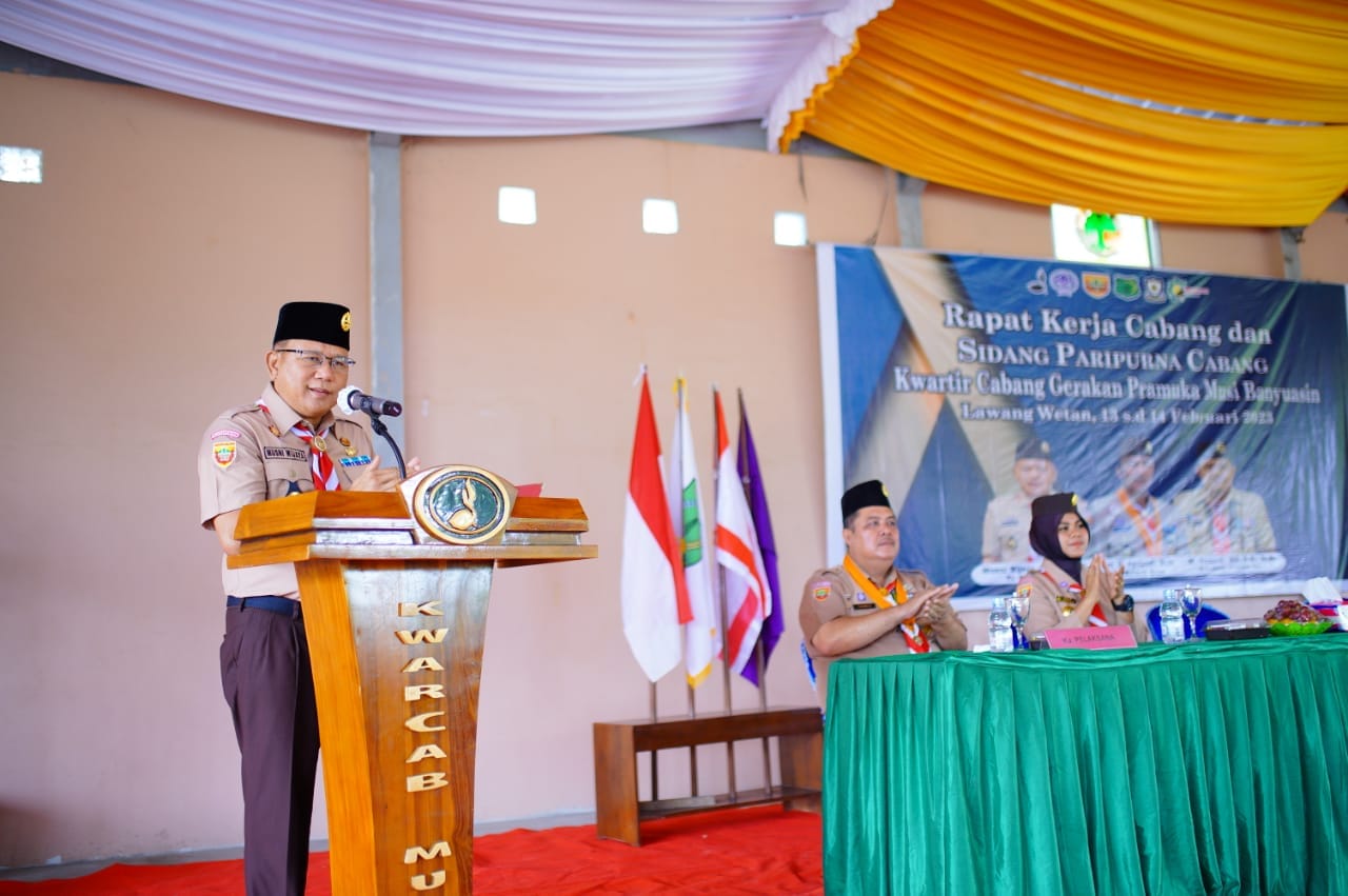 Ketua Kwarcab Muba Musni Wijaya Buka Secara Resmi RAKERCAB dan SIDPARCAB 2023