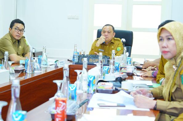 PJ Bupati Sandi Fahlepi Ikuti langsung Rakor Pengendalian Inflasi 2024.